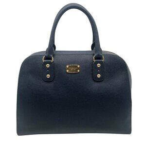 Michael Kors Navy Blue Large Dome Satchel Handbag